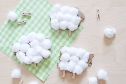 Cardboard Sheep Craft Activity For Kindergartners