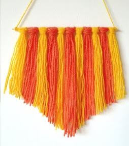 Simple & Bright Wall Hanging Craft Using Yarn