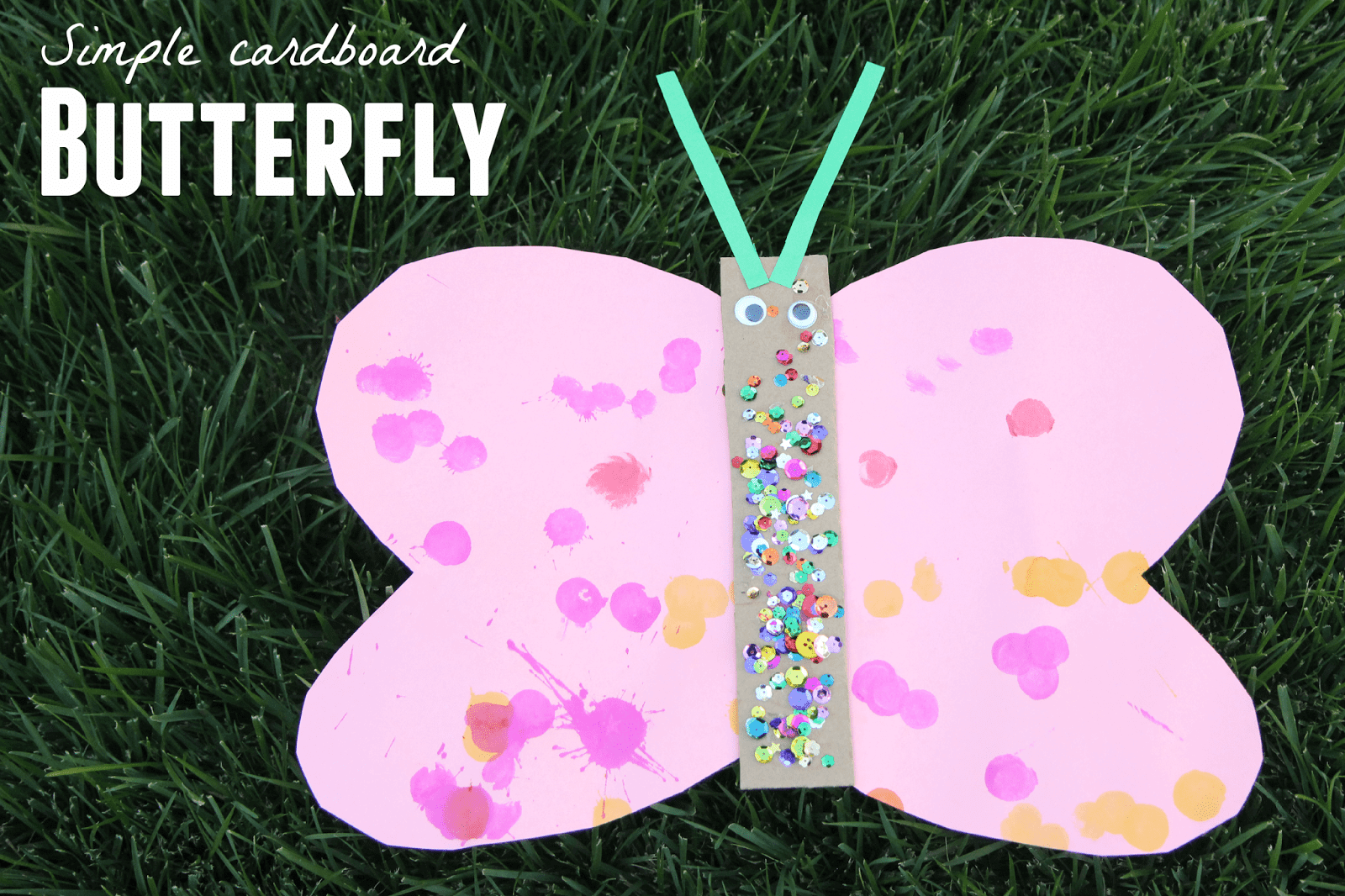 Simple Butterfly Paper Craft Using Cardboard For Kids