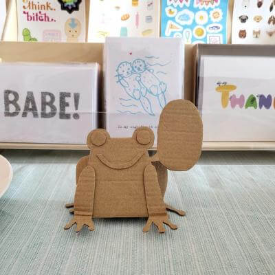 Simple Cardboard Toad Craft Idea For Kids