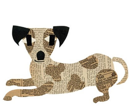 Simple Dog Paper Animal Craft Idea With Newspaper