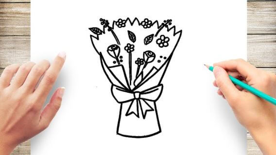 Simple Flower Bouquet Idea For Kids