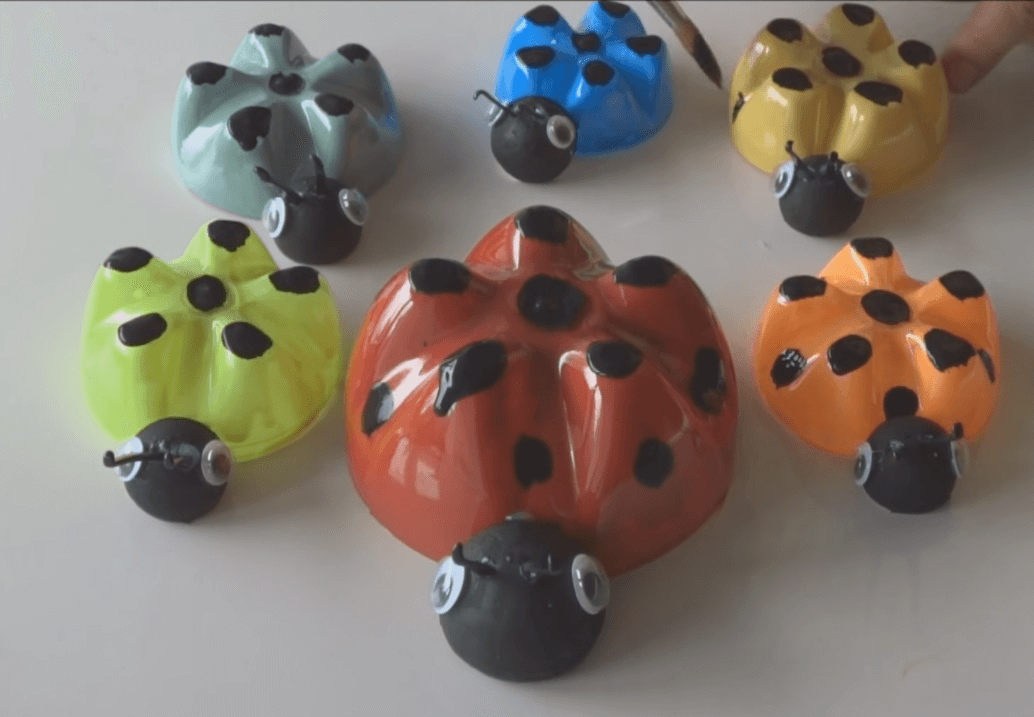 Simple Ladybug Art & Craft Idea Using Recycled Plastic Bottle