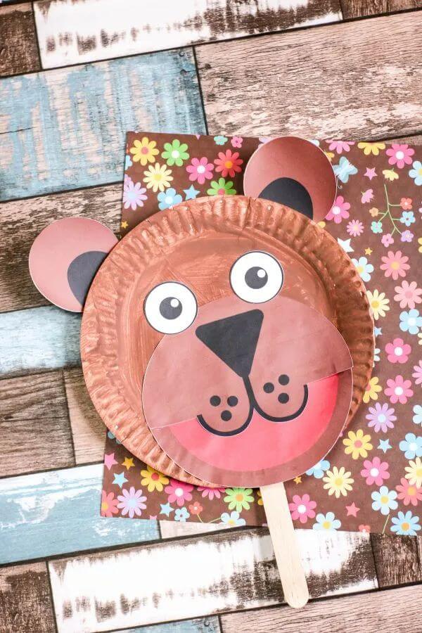 Simple Paper Plate Bear Craft For Kids