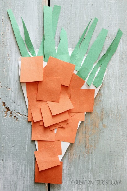 Simple Paper Plate Carrot Craft For Preschoolers