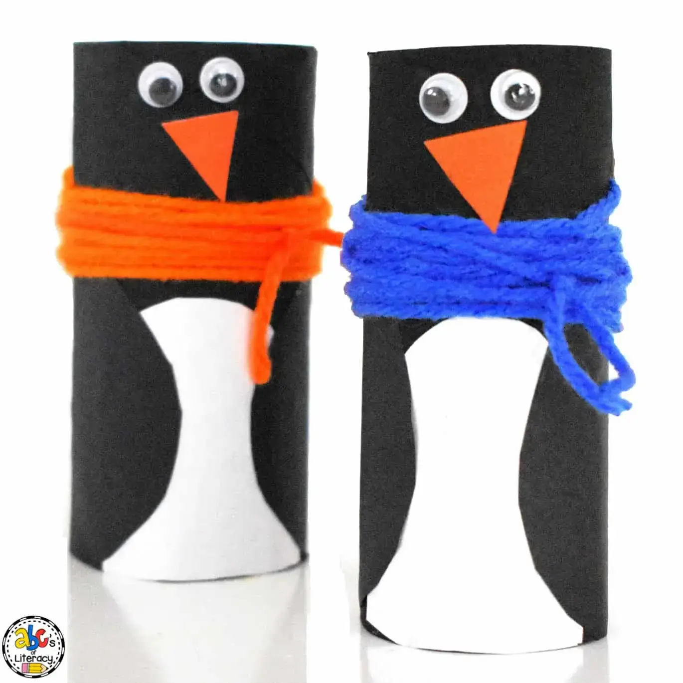 Simple Penguin Craft Using Thread And Cardboard Tube For Kids