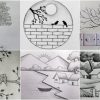 Simple Wall Pencil Drawings For Kids