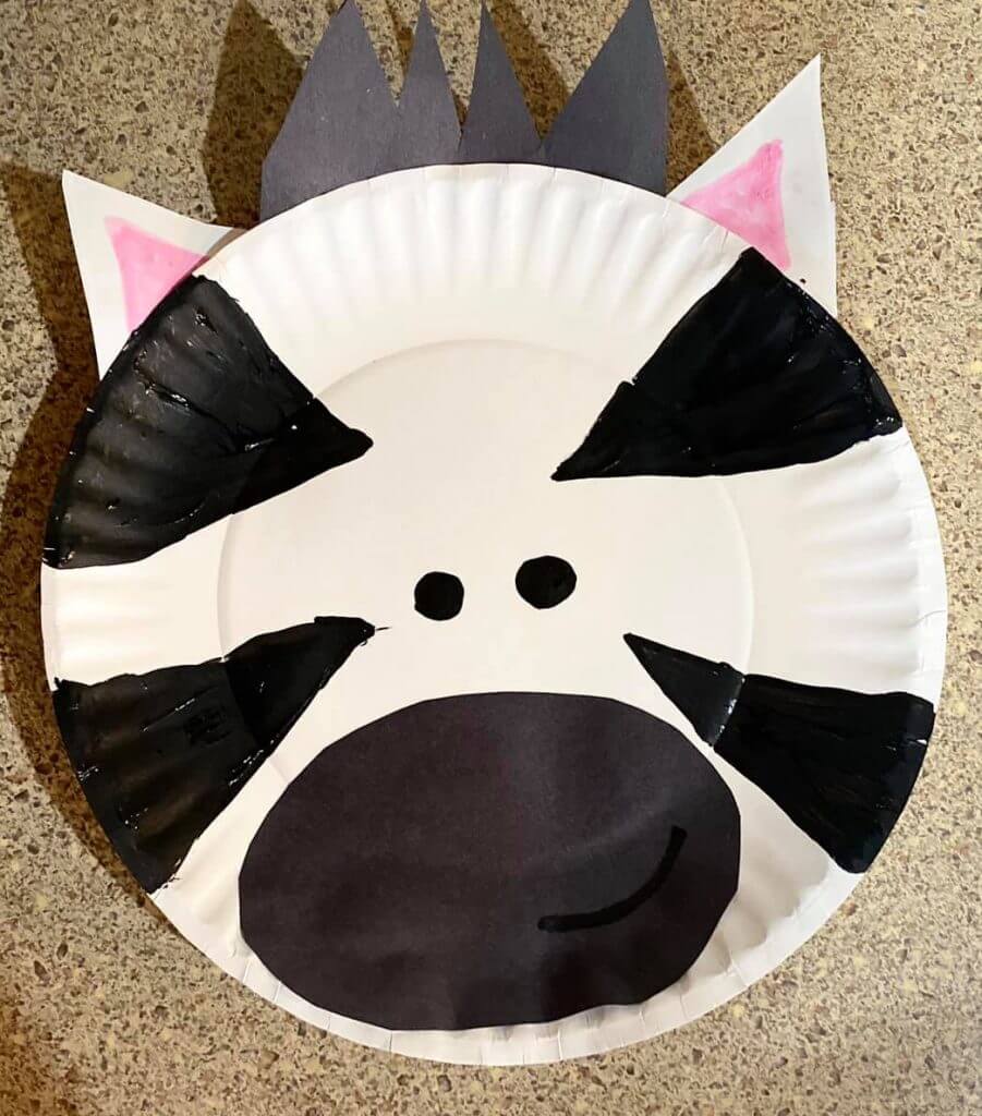 Simple Zoo Lover's Day Zebra Craft Using Colors & Paper Plate