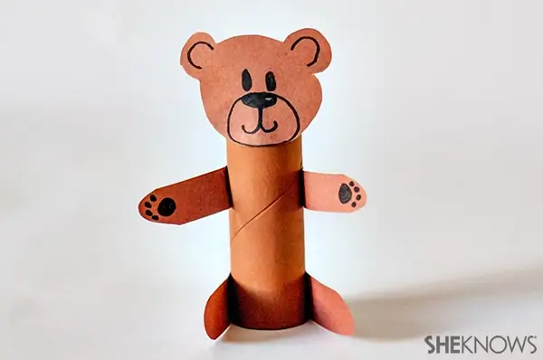 Small Bear Cardboard Tube Craft For Kids