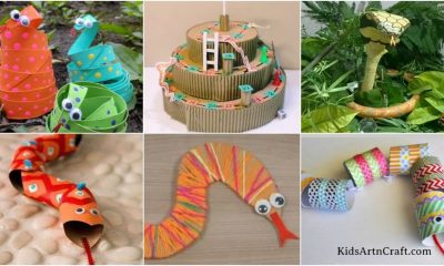 Snake Cardboard Crafts For Kids