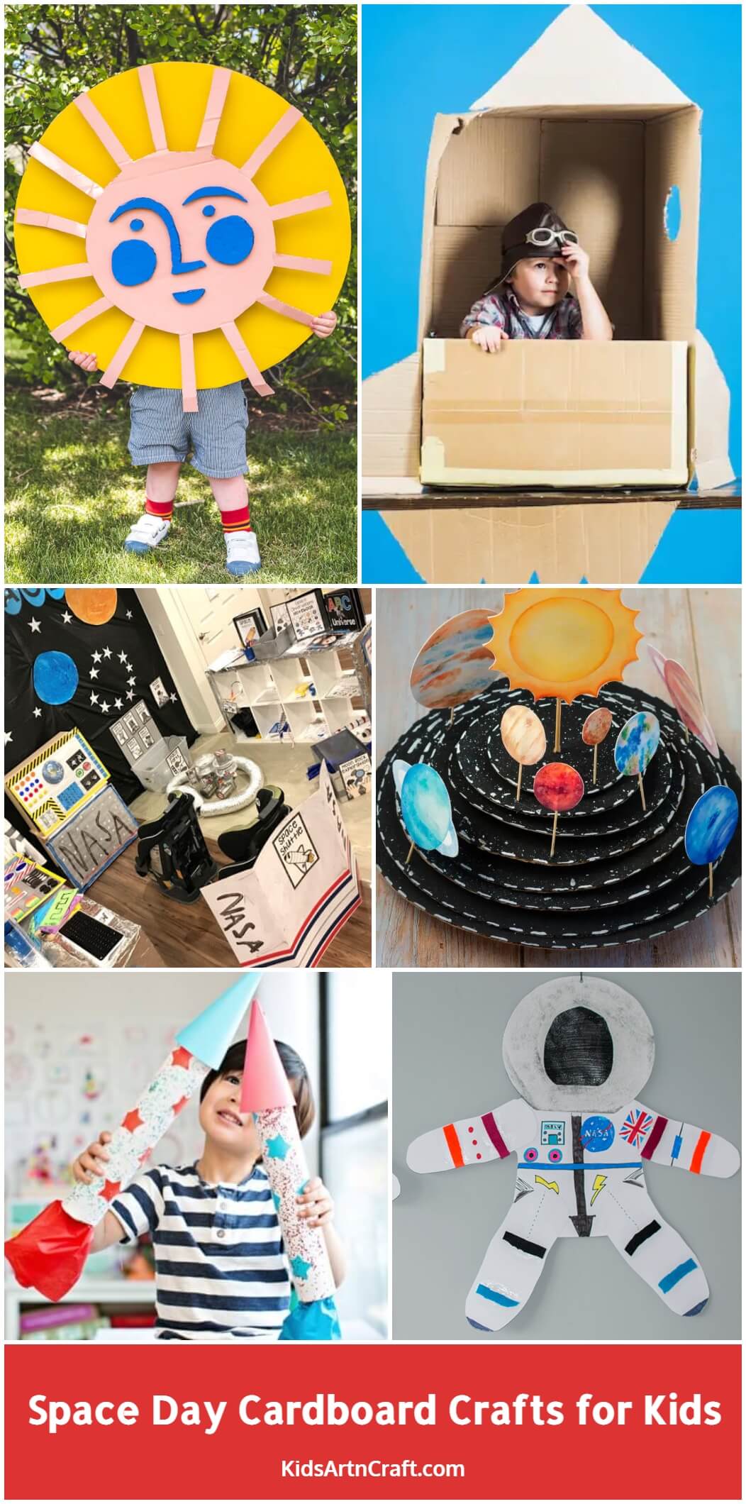 Space Day Cardboard Crafts for Kids