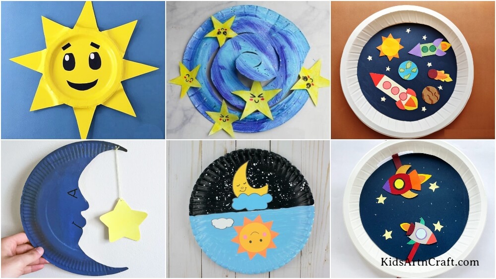 Space Day Paper Plate Crafts For Kids - Kids Art & Craft