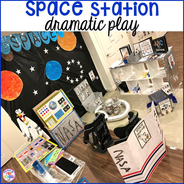Space Station Dramatic Play Cardboard Craft Idea