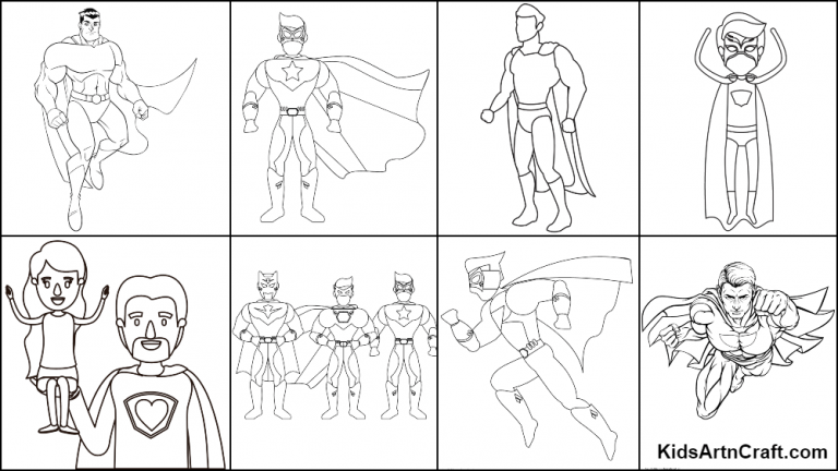 Superhero Coloring Pages For Kids – Free Printables - Kids Art & Craft