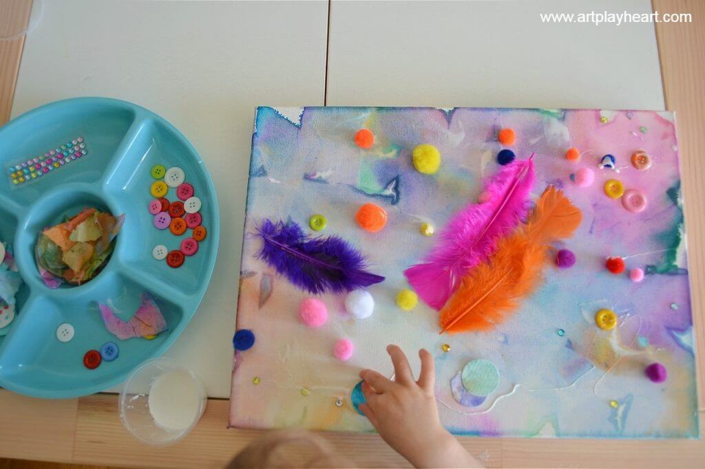 Tissue Paper Painting Art Activity For Toddlers