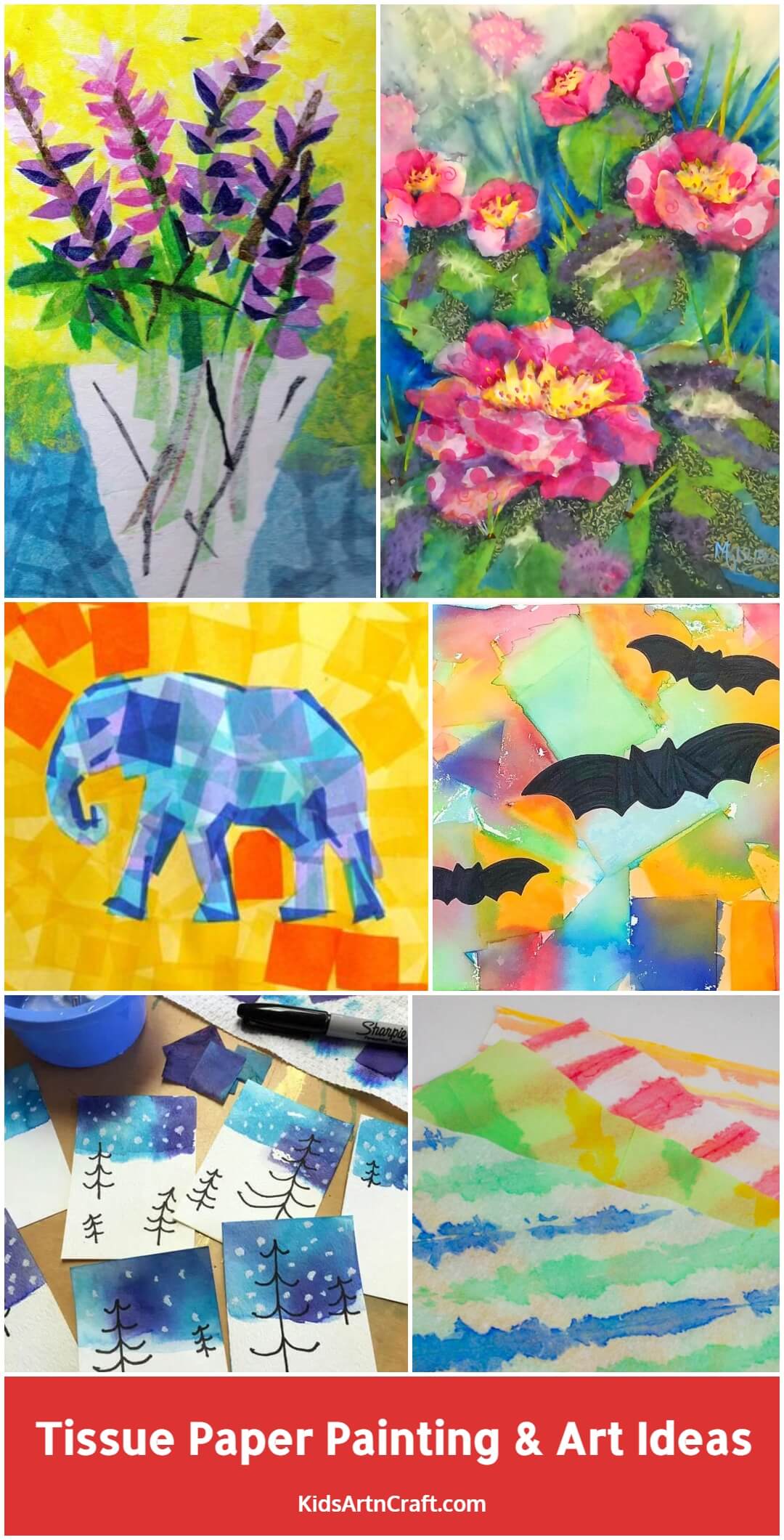 Tissue Paper Painting & Art Ideas