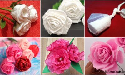 Tissue Paper Rose Ideas - Easy Origami