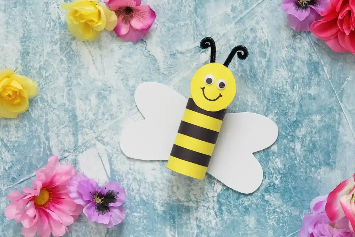 Toilet Paper Roll Bumble Bee Craft Idea For Kids