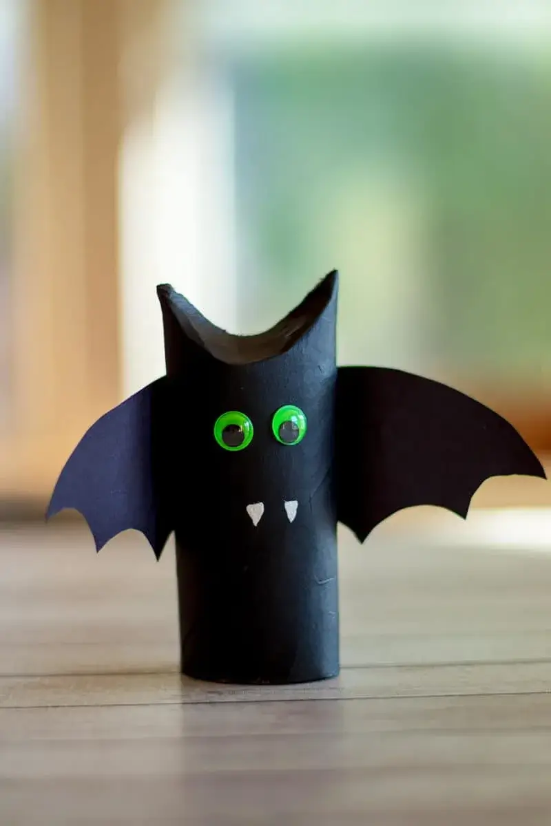 Halloween Toilet Paper Roll Bat Craft Activity For Kids