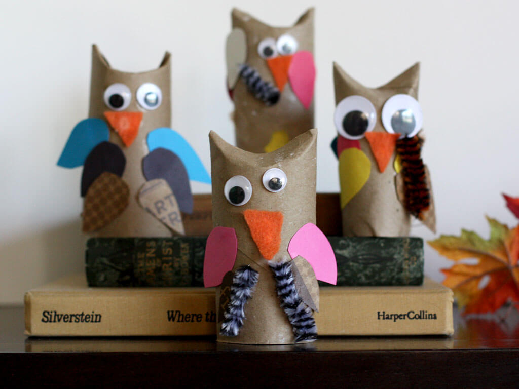 Toilet Paper Roll Owl Craft Step By Step For Kids