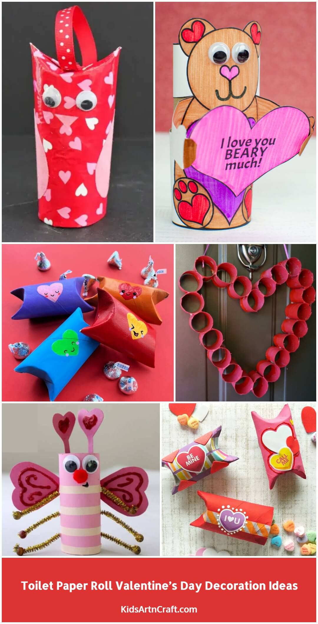 Toilet Paper Roll Valentine’s Day Decoration Ideas