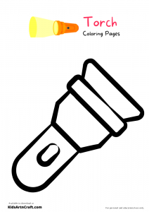 Torch Coloring Pages For Kids-Free Printable - Kids Art &amp; Craft