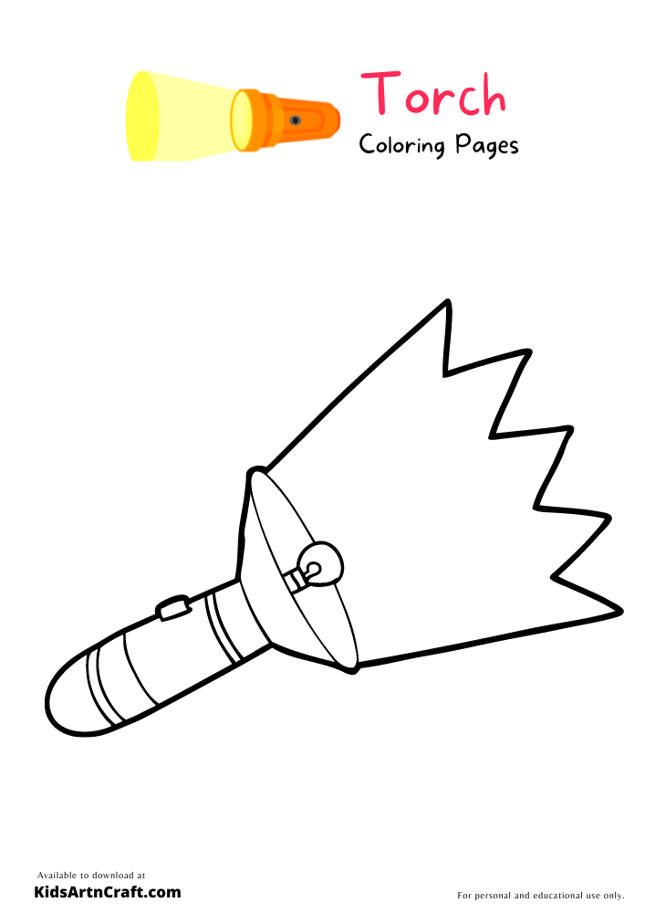 Torch Coloring Pages For Kids-Free Printable