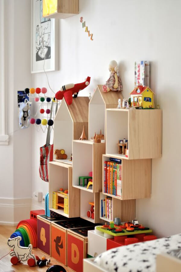 Toy Storage Wooden Play House Idea