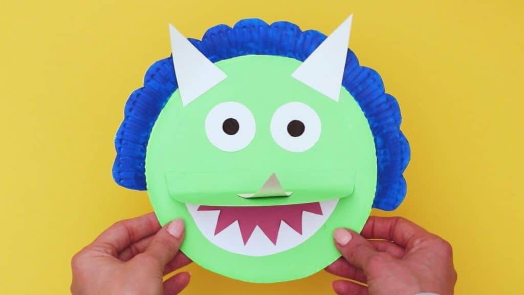 Easy Triceratops Let's Laugh Day Paper Plate Craft Step By Step Tutorial