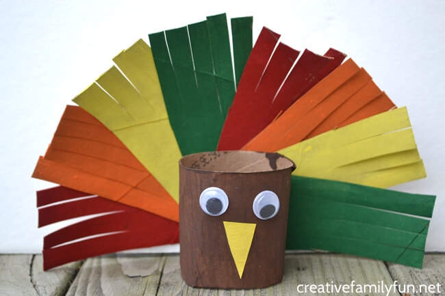 Turkey Cardboard Tube Craft For Kids