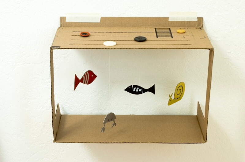 Wall Hanging Aquarium Fish Cardboard Box Craft