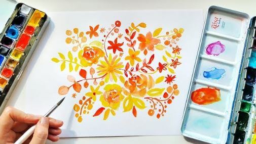 Watercolor Flower Painting For Beginners