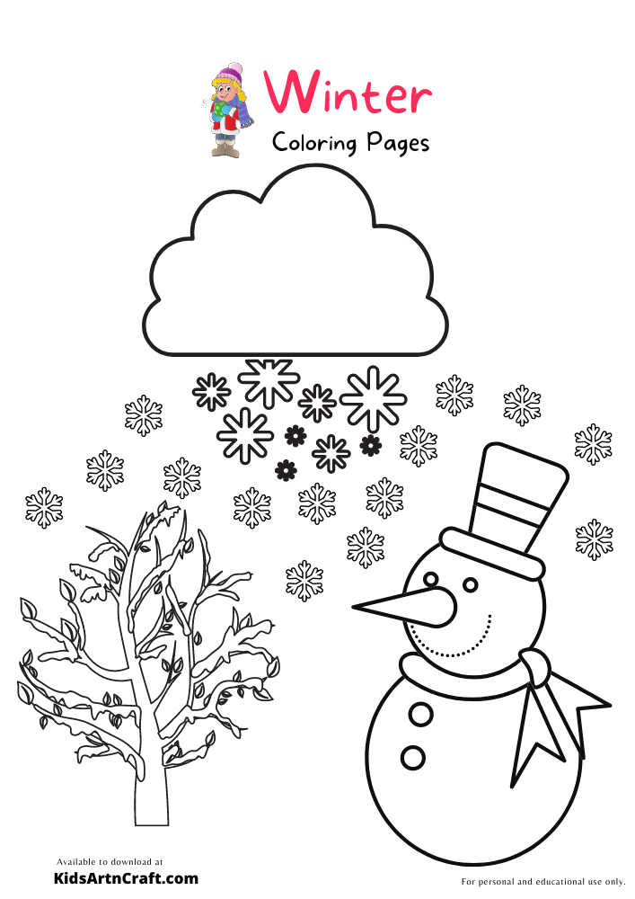 Winter Coloring Pages For Kids – Free Printables