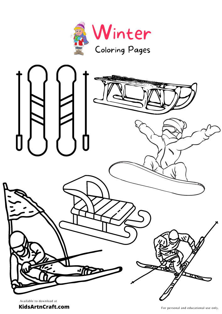 Winter Coloring Pages For Kids – Free Printables