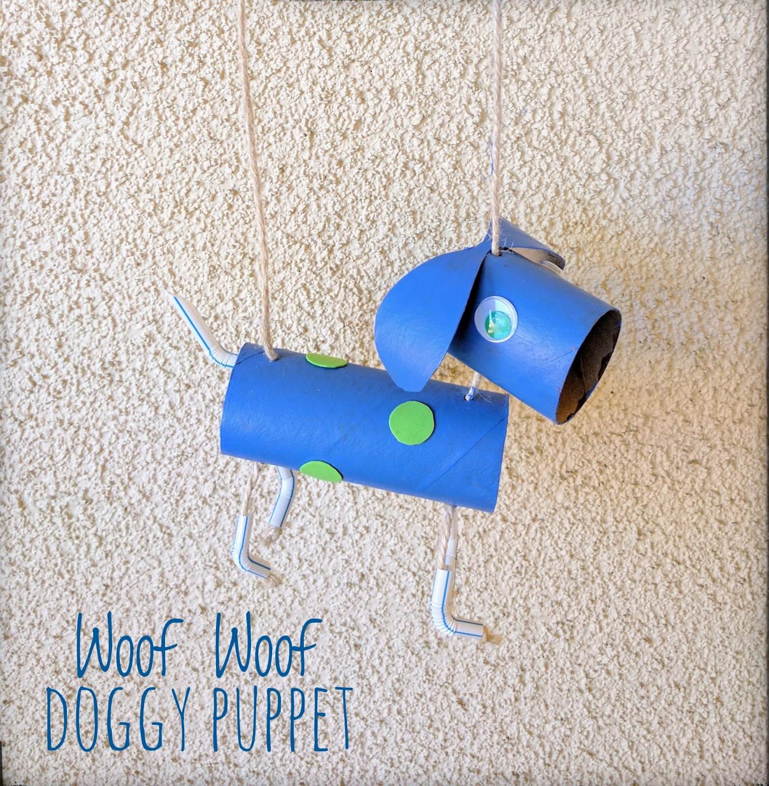 Woof Doogy Puppet Craft Using Cardboard Tube For Kids