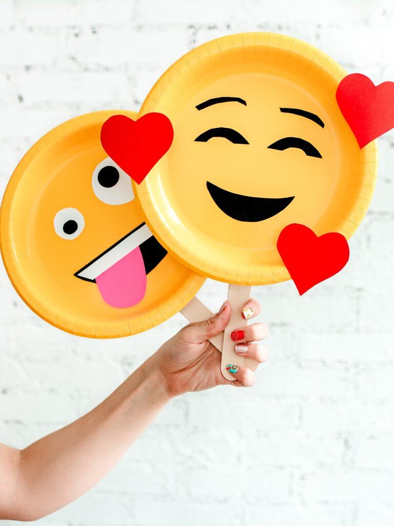 World Emoji Day Paper Plate Smiley Face Mask For Kids