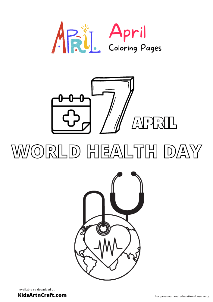 World Health Day Coloring Pages For Kids – Free Printables