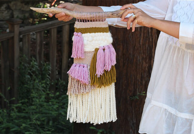 Woven Wall Hanging Craft With Yarn for room decor