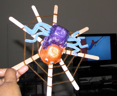 Yarn Spinning Spider Web Cardboard Craft Step by Step For Kids
