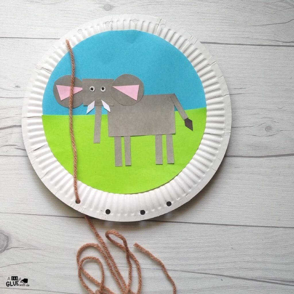 Zoo Animal Paper Plate Elephant Craft For Preschoolers