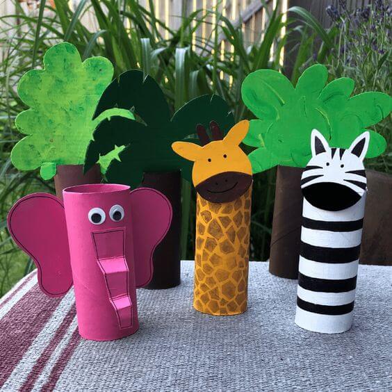 Toilet Roll Zoo Animal Crafts Zoo Animas Toilet Paper Roll Craft For Kindergartners