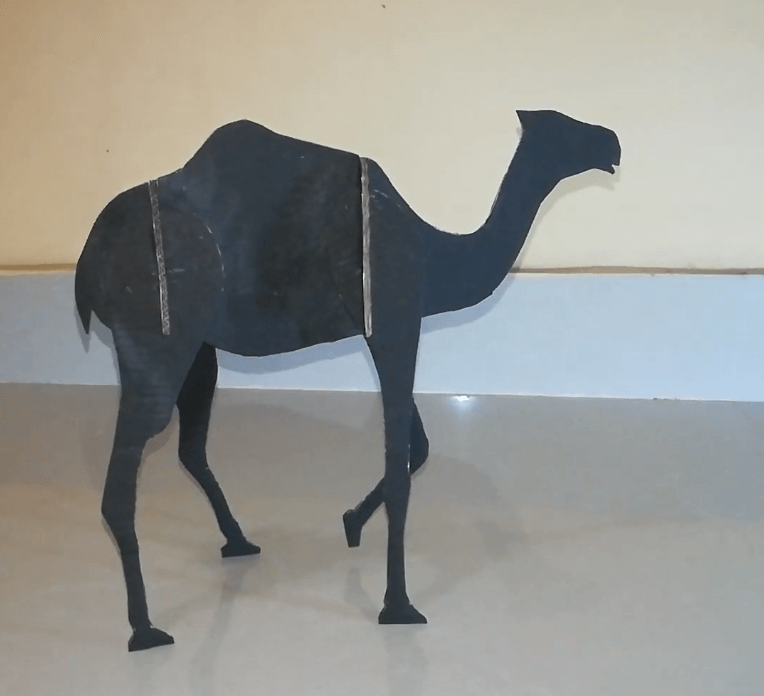 Camel Cardboard Crafts for Kids 3D Cardboard Camel Animal Craft 