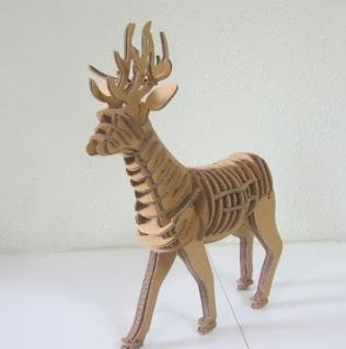 3D Reindeer Cardboard Craft Idea 