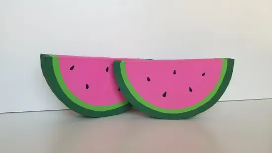 Watermelon Cardboard Miscellaneous Crafts Idea 3D Watermelon Cardboard Craft For Kids