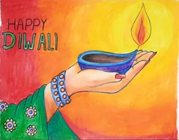 Diwali Drawing Easy for Beginners Step by Step in Color Pencil - YouTube-saigonsouth.com.vn