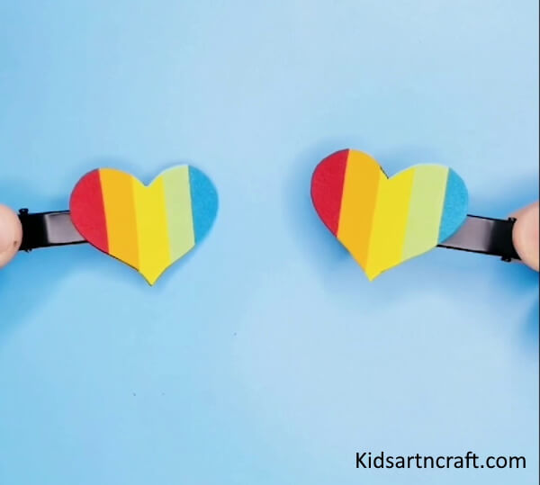 Attractive Heart Shaped Hairclips For Girls Fantastic Paper Crafts Ideas For Kids