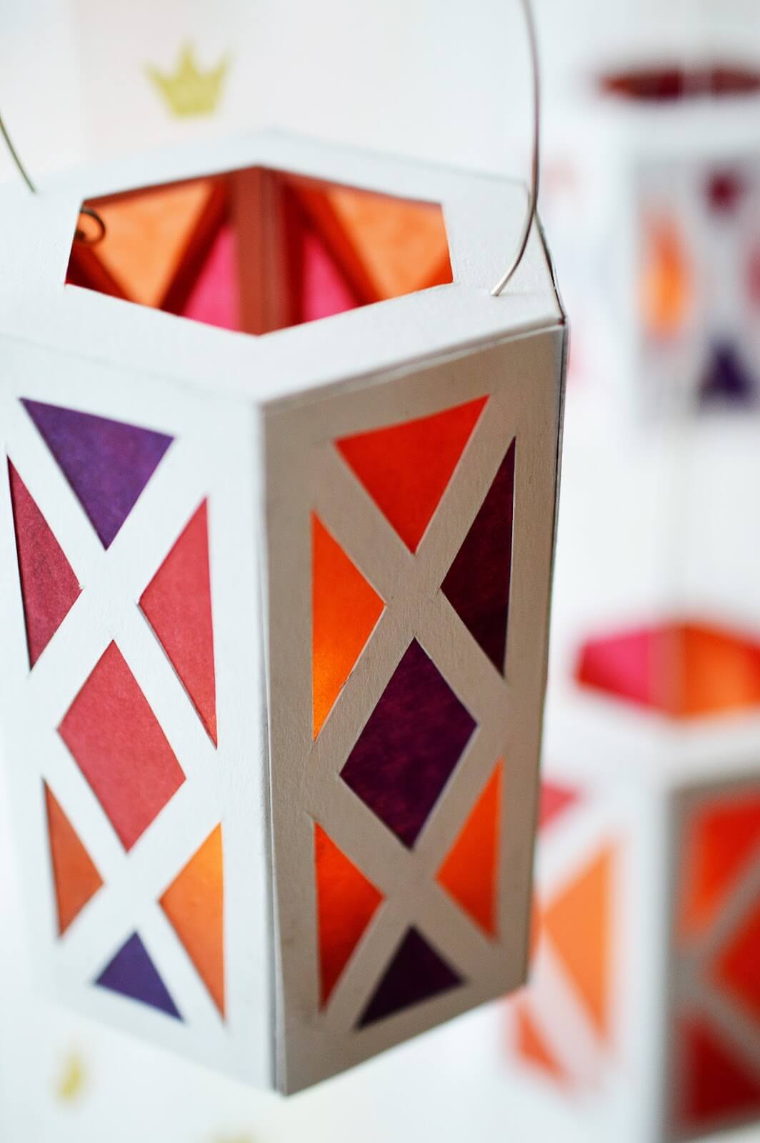 Colourful Paper Lanterns Craft For Diwali