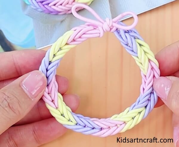 DIY Rainbow Bracelet Craft with Yarn
