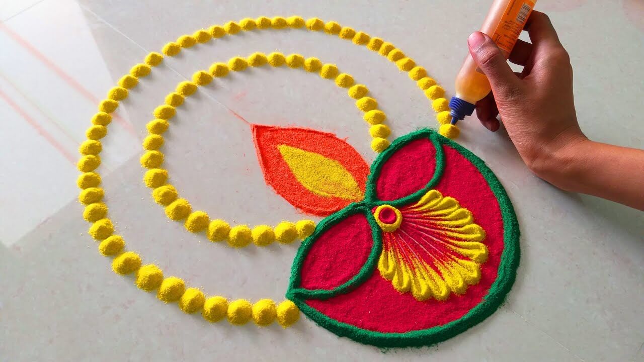 Easy Diya Rangoli Diwali Crafts For Kids