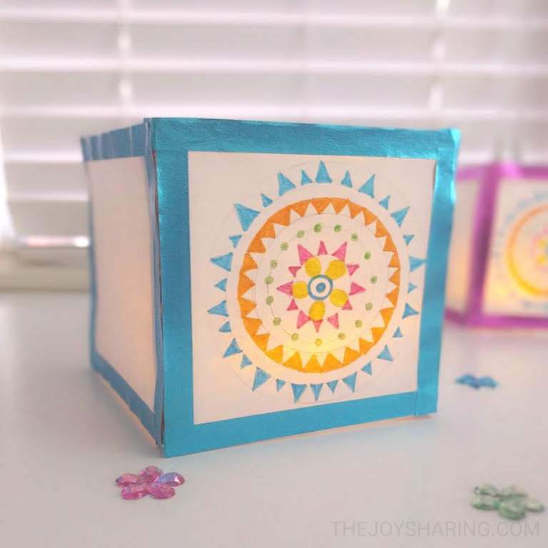 Mandala Art Lantern Paper Craft Idea For Diwali